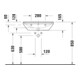 Duravit Lavabo D-Neo 60x44 cm, sans robinet, blanc, trou de robinet, blanc