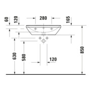 Duravit Lavabo D-Neo 60x44 cm, sans robinet, blanc, trou de robinet, blanc-5