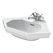 Duravit Lavabo d'angle 1930 59,5x45 cm, avec trop-plein, trou robinet, blanc