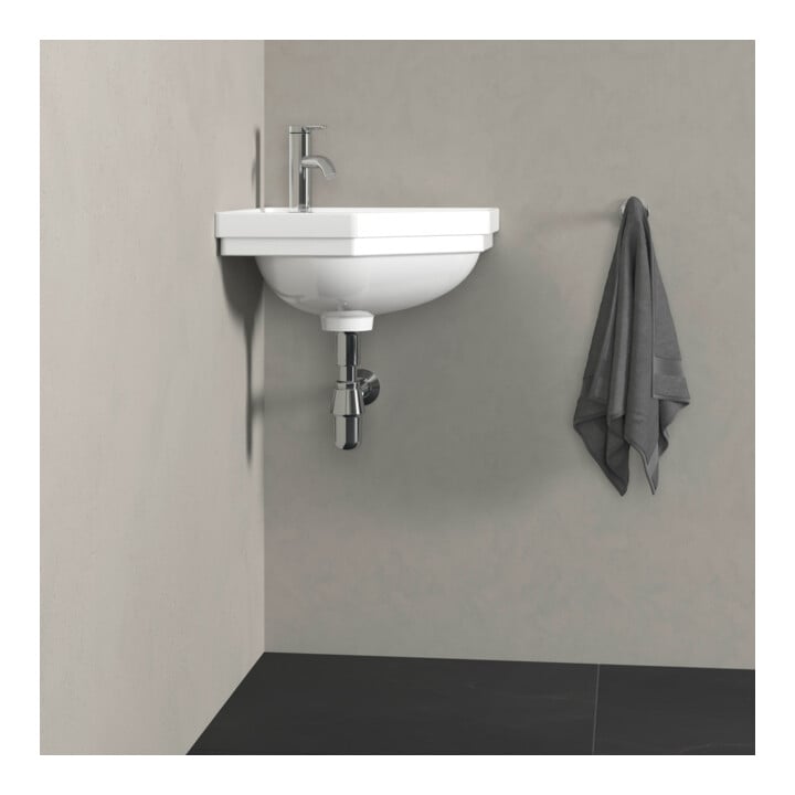 Duravit Lavabo d'angle 1930 59,5x45 cm, avec trop-plein, trou robinet, blanc