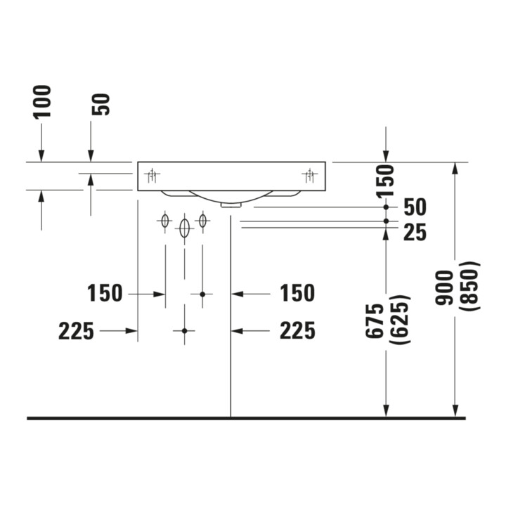 Duravit Lavabo d’angle Architec 63,5x54 cm, avec trop-plein, blanc