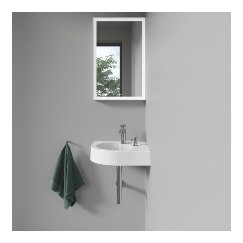 Duravit Lavabo d’angle Architec 63,5x54 cm, avec trop-plein, blanc
