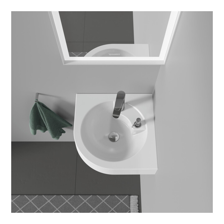 Duravit Lavabo d’angle Architec 63,5x54 cm, avec trop-plein, blanc
