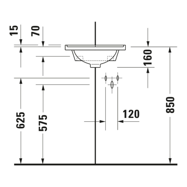 Duravit Lavabo d’angle Starck 3 43x38 cm, avec trop-plein, blanc