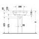 Duravit Lavabo DuraStyle 55x44 cm, blanc, m HL, ÜL, plan robinetterie