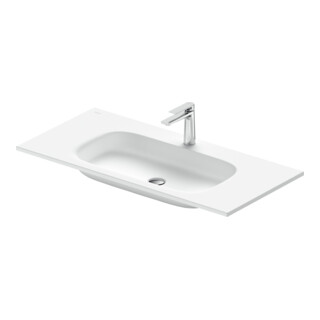 Duravit Lavabo DuroCast Plus Sivida 102x48,5 cm, avec trou de robinet, blanc mat soyeux