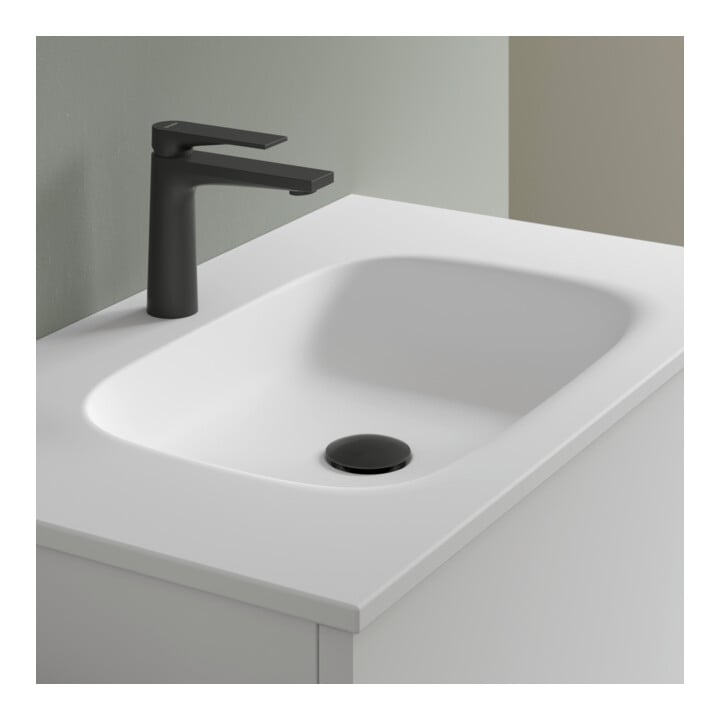 Duravit Lavabo DuroCast Plus Sivida 62x48,5 cm, avec trou robinet, blanc mat soyeux