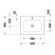 Duravit Lavabo DuroCast Plus Sivida 62x48,5 cm, avec trou robinet, blanc mat soyeux-4