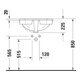 Duravit Lavabo encastré 1930 58x47cm, EB haut, avec trop-plein, blanc