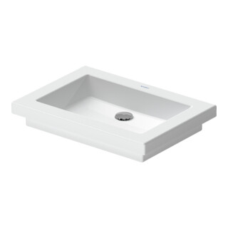 Duravit Lavabo encastré 2nd floor 58x41,5 cm, encastr. face, sans trop-plein, blanc