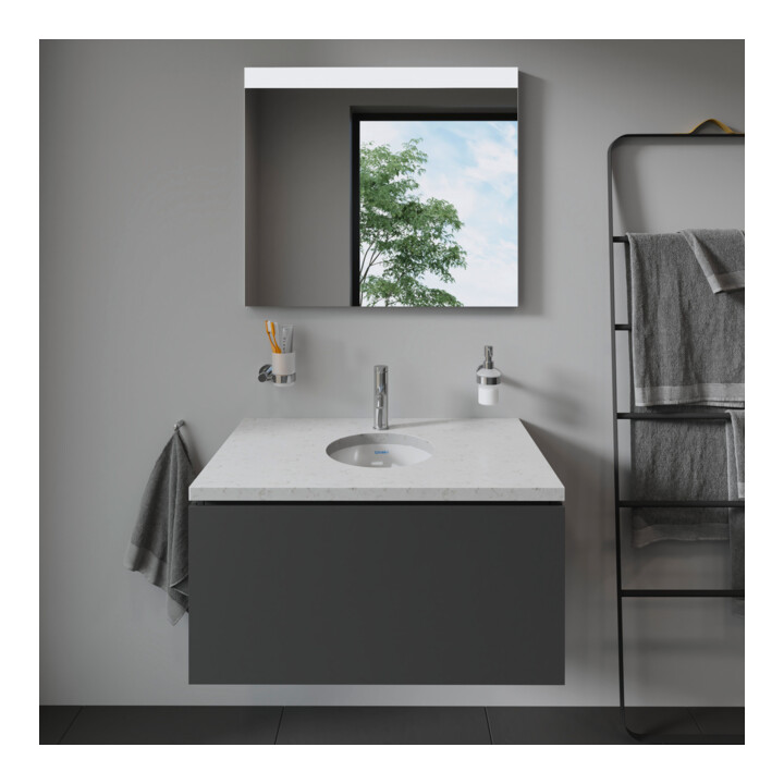 Duravit Lavabo encastré Architec 37,5 cm, EB v unt, s. HL, ÜL u. HLB, blanc