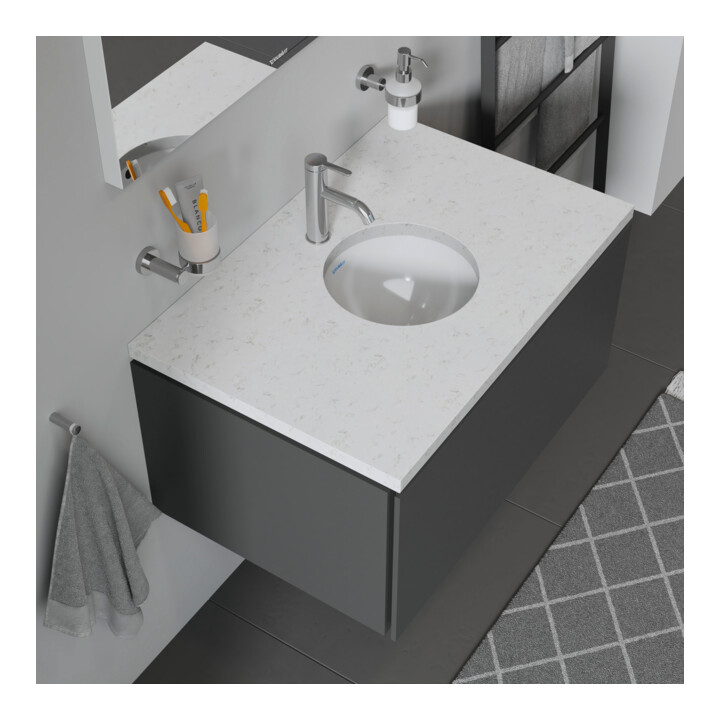 Duravit Lavabo encastré Architec 37,5 cm, EB v unt, s. HL, ÜL u. HLB, blanc