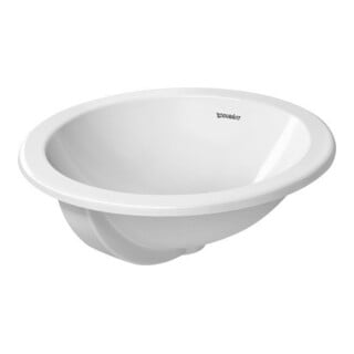 Duravit Lavabo encastré Architec d 47 cm, blanc, encastrement avant, sans trop-plein ni trou robinet, avec trop-plein