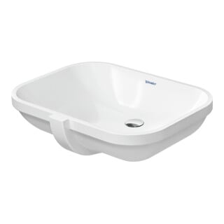Duravit Lavabo encastré D-Code 55x40 cm, EB bas, sans trou robinet, HLB, avec trop-plein, blanc