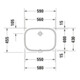 Duravit Lavabo encastré D-Code 55x40 cm, EB bas, sans trou robinet, HLB, avec trop-plein, blanc-5