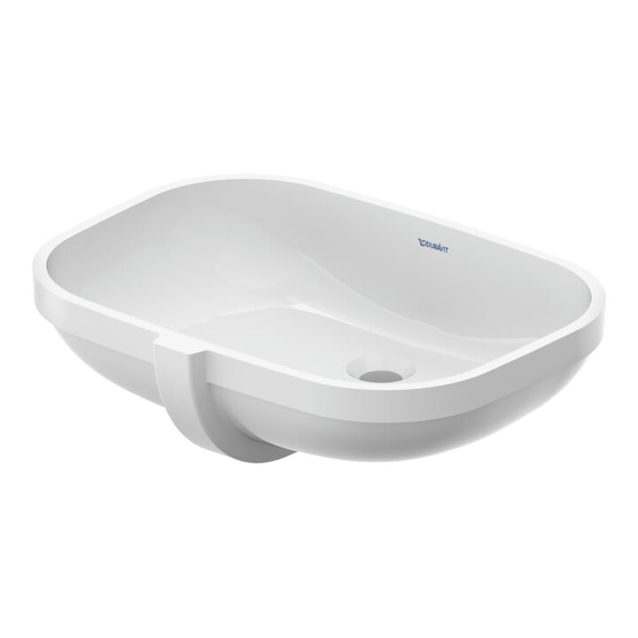 Duravit Lavabo encastré D-Code 55x40 cm, EB bas, sans trou robinet, HLB, avec trop-plein, blanc