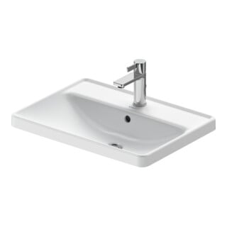 Duravit Lavabo encastré D-Neo 60x44 cm, EB haut, avec trop-plein, blanc