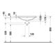 Duravit Lavabo encastré D-Neo 60x44 cm, EB haut, avec trop-plein, blanc-3