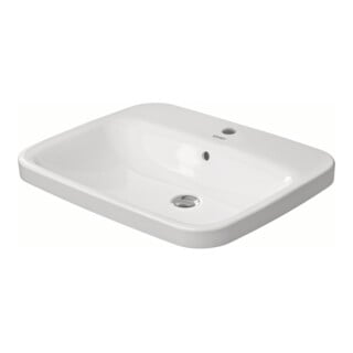 Duravit Lavabo encastré DuraStyle 61,5x49,5 cm, EB v o, m HL, ÜL, HLB, blanc