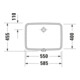 Duravit Lavabo encastré No. 1 55x40 cm, EB v u, sans trop-plein, blanc-4