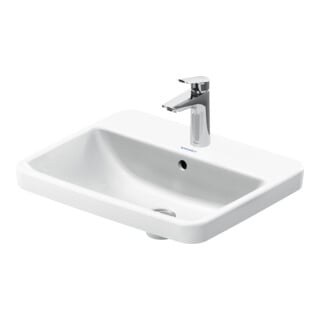 Duravit Lavabo encastré No. 1 55x43,5 cm, EB v ob, m HL, ÜL, HLB, blanc