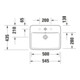 Duravit Lavabo encastré No. 1 55x43,5 cm, EB v ob, m HL, ÜL, HLB, blanc-2