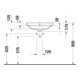 Duravit Lavabo encastré No. 1 55x43,5 cm, EB v ob, m HL, ÜL, HLB, blanc-4