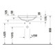 Duravit Lavabo encastré No. 1 55x43,5 cm, EB v ob, m HL, ÜL, HLB, blanc-5