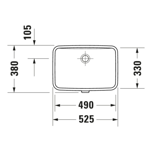 Duravit Lavabo encastré No. 1 EB H I P, fermé, blanc