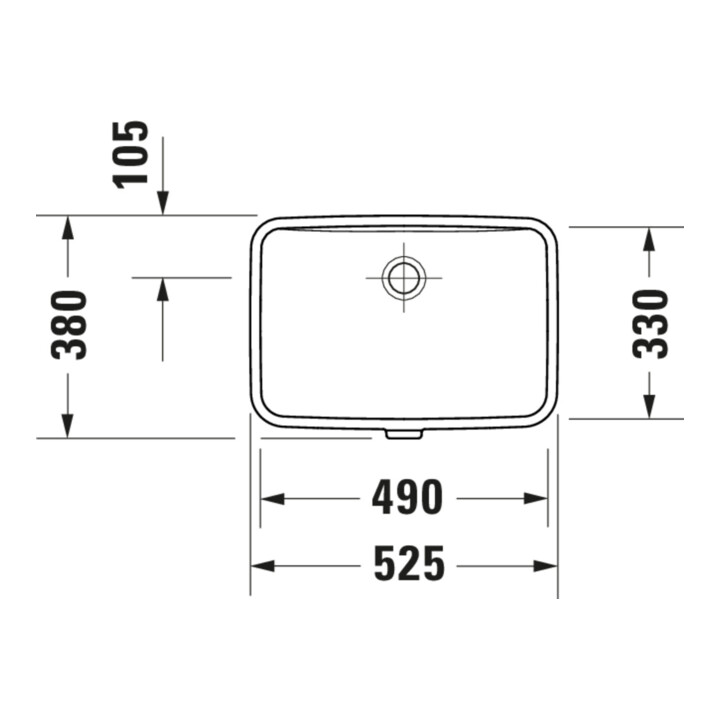 Duravit Lavabo encastré No. 1 EB H I P, fermé, blanc