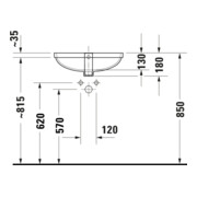 Duravit Lavabo encastré No. 1 EB H I P, fermé, blanc-4
