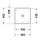 Duravit Lavabo encastré Starck 3 43x43 cm, EB bas, sans trop-plein, blanc