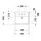 Duravit Lavabo encastré Starck 3 56x46,5 cm, EB v ob, avec HL, ÜL, HLB, blanc-4