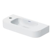 Duravit Lavabo Happy D.2 50x22 cm, sans trop-plein, avec trop-plein, trop-plein à gauche, blanc-2