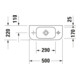 Duravit Lavabo Happy D.2 50x22 cm, sans trop-plein, avec trop-plein, trop-plein à gauche, blanc-2