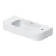 Duravit Lavabo Happy D.2 50x22 cm, sans trop-plein, avec vidage, vidage à droite, blanc