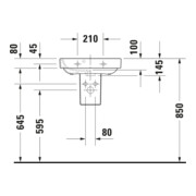Duravit Lavabo Happy D.2 50x36 cm, avec trop-plein, blanc-2