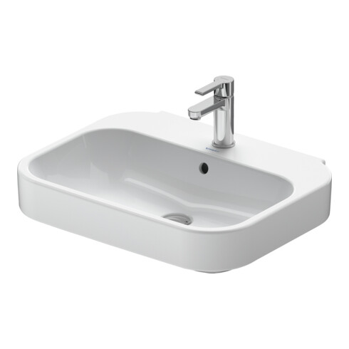 Duravit Lavabo Happy D.2 60x47,5 cm, blanc, m HL, ÜL, plan vasque avec trou robinet