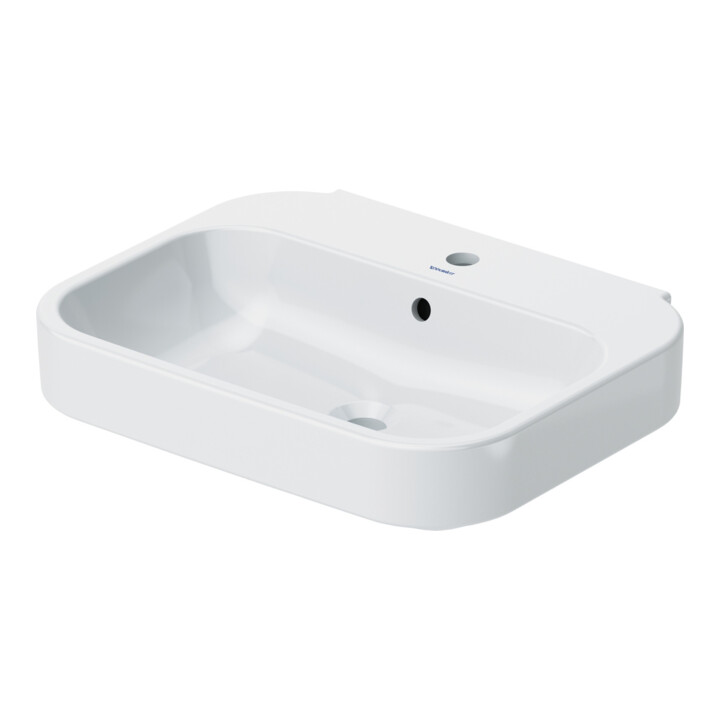 Duravit Lavabo Happy D.2 60x47,5 cm, blanc, m HL, ÜL, plan vasque avec trou robinet