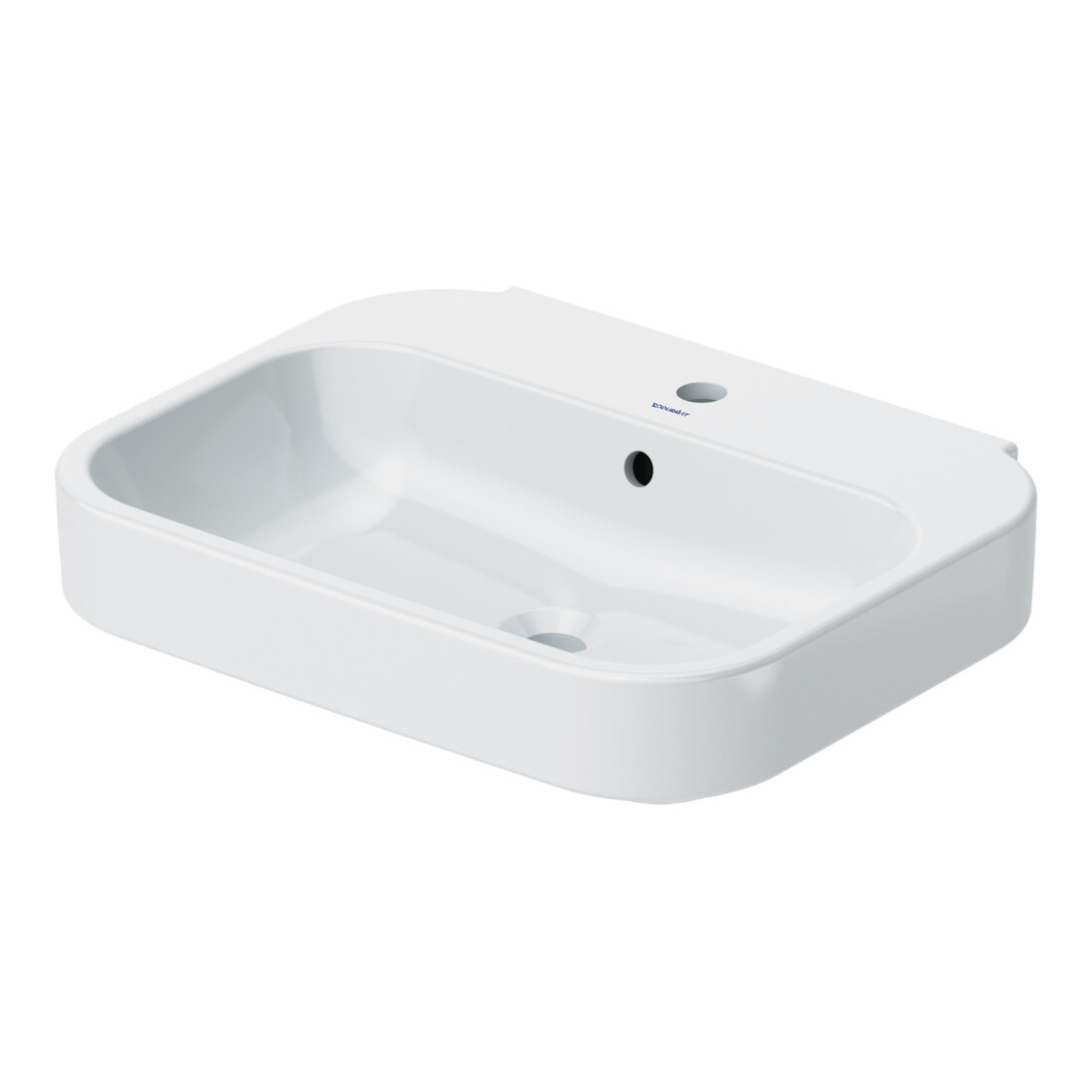 Duravit Lavabo Happy D.2 60x47,5 cm, blanc, m HL, ÜL, plan vasque avec trou robinet