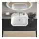 Duravit Lavabo Happy D.2 60x47,5 cm, blanc, m HL, ÜL, plan vasque avec trou robinet-4