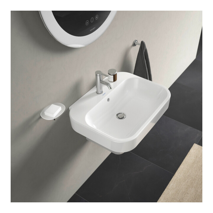 Duravit Lavabo Happy D.2 60x47,5 cm, blanc, m HL, ÜL, plan vasque avec trou robinet
