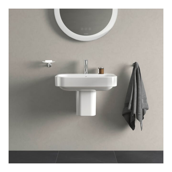 Duravit Lavabo Happy D.2 60x47,5 cm, blanc, m HL, ÜL, plan vasque avec trou robinet