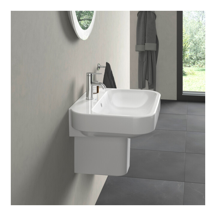Duravit Lavabo Happy D.2 60x47,5 cm, blanc, m HL, ÜL, plan vasque avec trou robinet