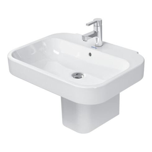 Duravit Lavabo Happy D.2 65x49,5 cm, blanc, avec trop-plein, 1 trou robinet