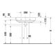 Duravit Lavabo Happy D.2 65x49,5 cm, blanc, avec trop-plein, 1 trou robinet