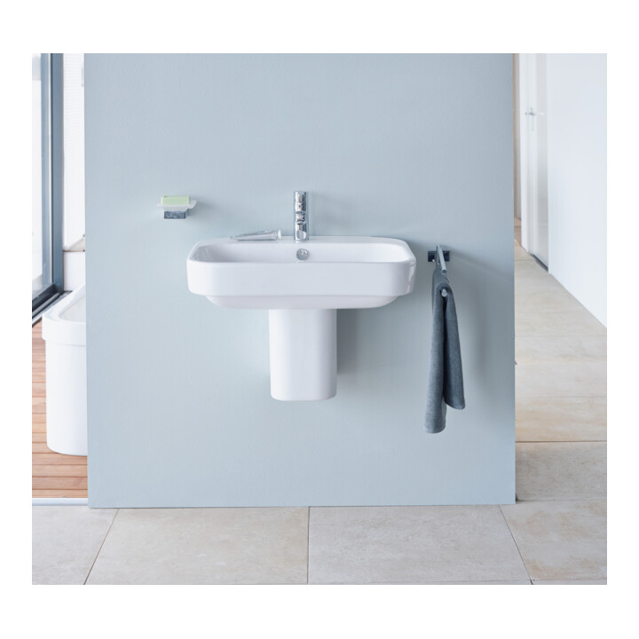 Duravit Lavabo Happy D.2 65x49,5 cm, blanc, avec trop-plein, 1 trou robinet