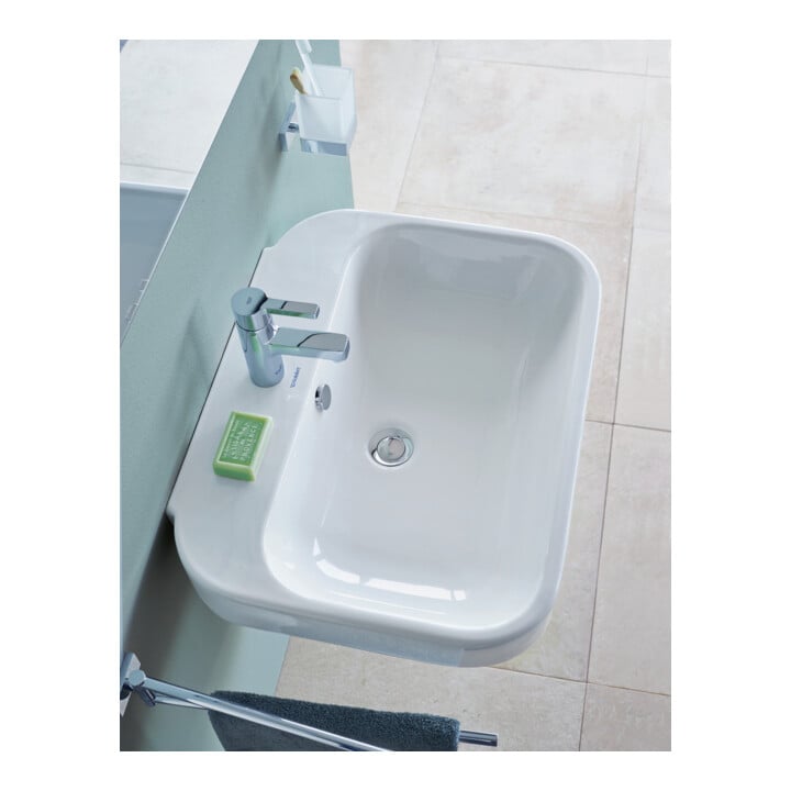 Duravit Lavabo Happy D.2 65x49,5 cm, blanc, avec trop-plein, 1 trou robinet