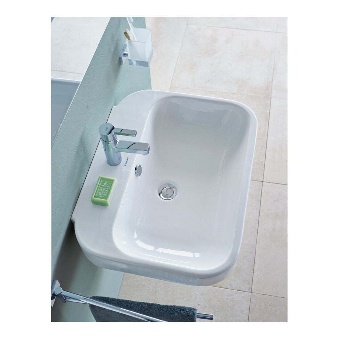 Duravit Lavabo Happy D.2 65x49,5 cm, blanc, avec trop-plein, 1 trou robinet