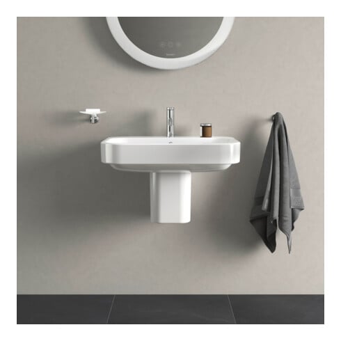 Duravit Lavabo Happy D.2 65x49,5 cm, blanc, avec trop-plein, 1 trou robinet